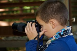 Landon with a camera